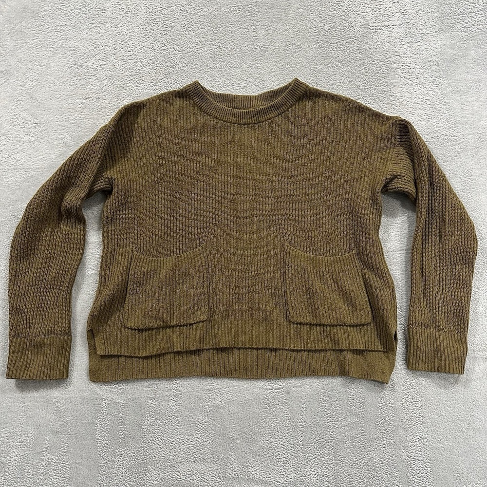 Madewell Sweater Women S Green Ribbed Boho Casual Cozy Fall